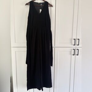 GAP Black velvet jumpsuit